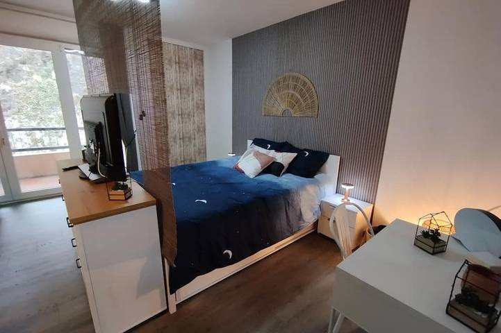 Apartamento entero, Studio Terrasse Parking Douche Clim Rénové in Amélie-les-Bains-Palalda, Costa mediterránea (Francia)