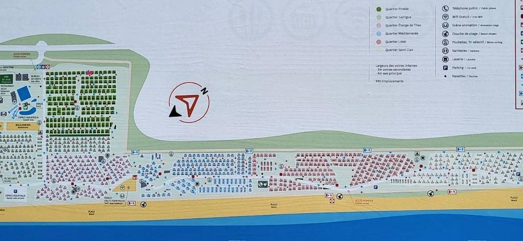 Camping pour 6 personnes, avec bassin pour enfant et piscine ainsi que terrasse et jacuzzi à Sète - 2