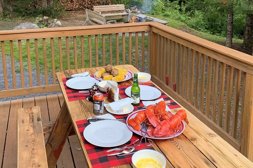 Friedliche, hundefreundliche Kabine mit großem Garten, Deck und Feuerstelle - in der Nähe des Sees in Piscataquis County