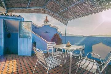 Gîte pour 2 personnes, avec terrasse et vue, animaux acceptés à Chefchaouen