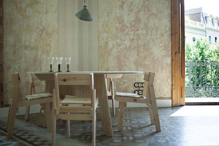 Gîte pour 4 personnes, avec balcon et vue dans El Trampoli