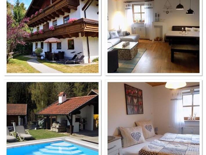Ferienwohnung für 2 Personen, mit Garten und Pool sowie Sauna und Terrasse, kinderfreundlich in Hauzenberg