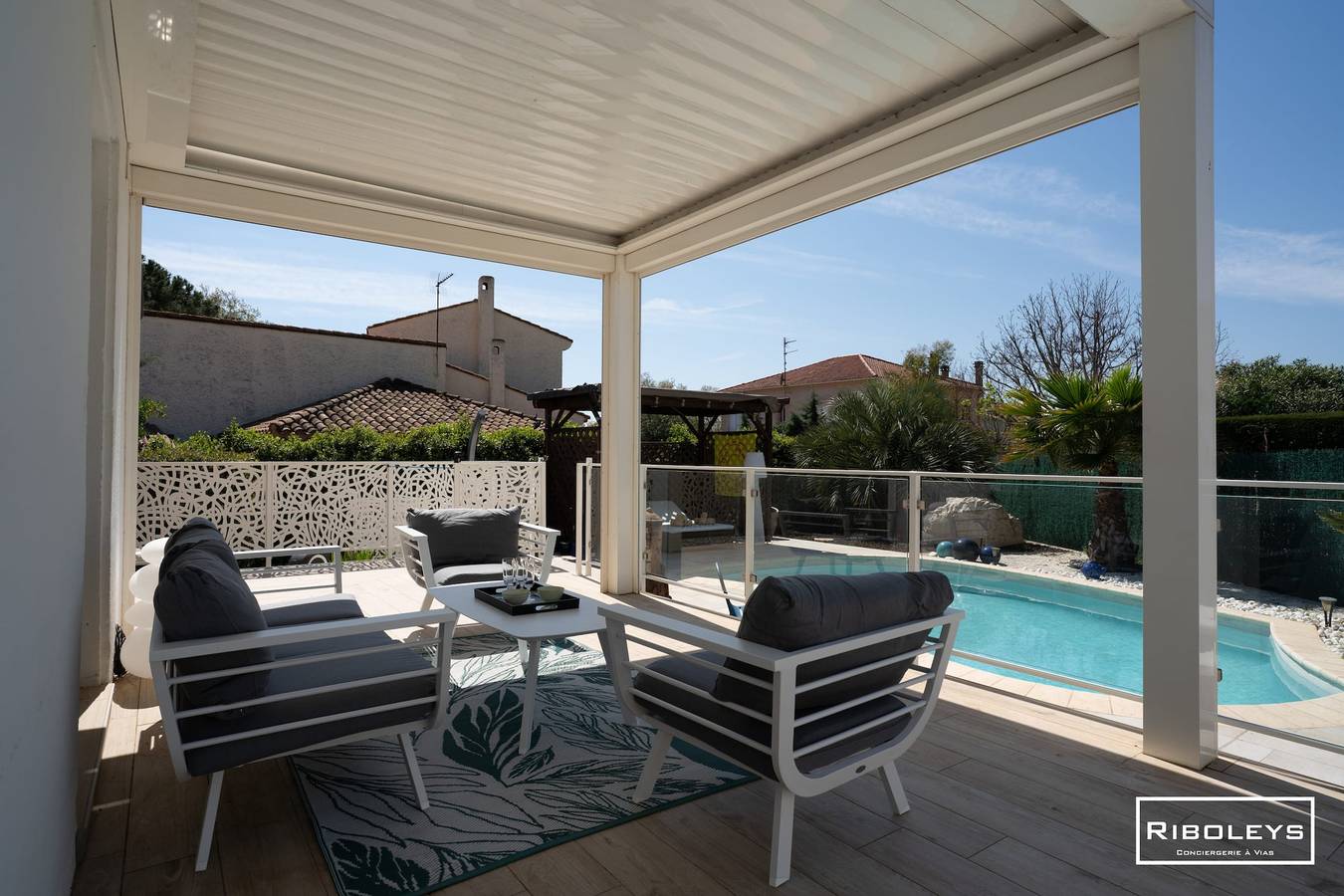 Riboleys - Villa T4bis climatisée avec piscine in Vias, Côte méditerranéenne (France)