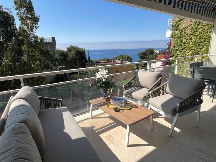 Appartement de vacances pour 6 personnes, avec Balcon ainsi que Terrasse et Vue