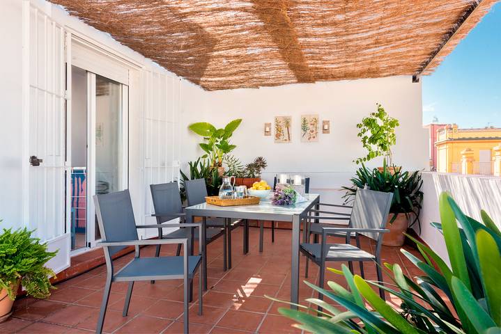 Apartamento de férias para 6 pessoas, com Varanda e Terraço em Sevilha