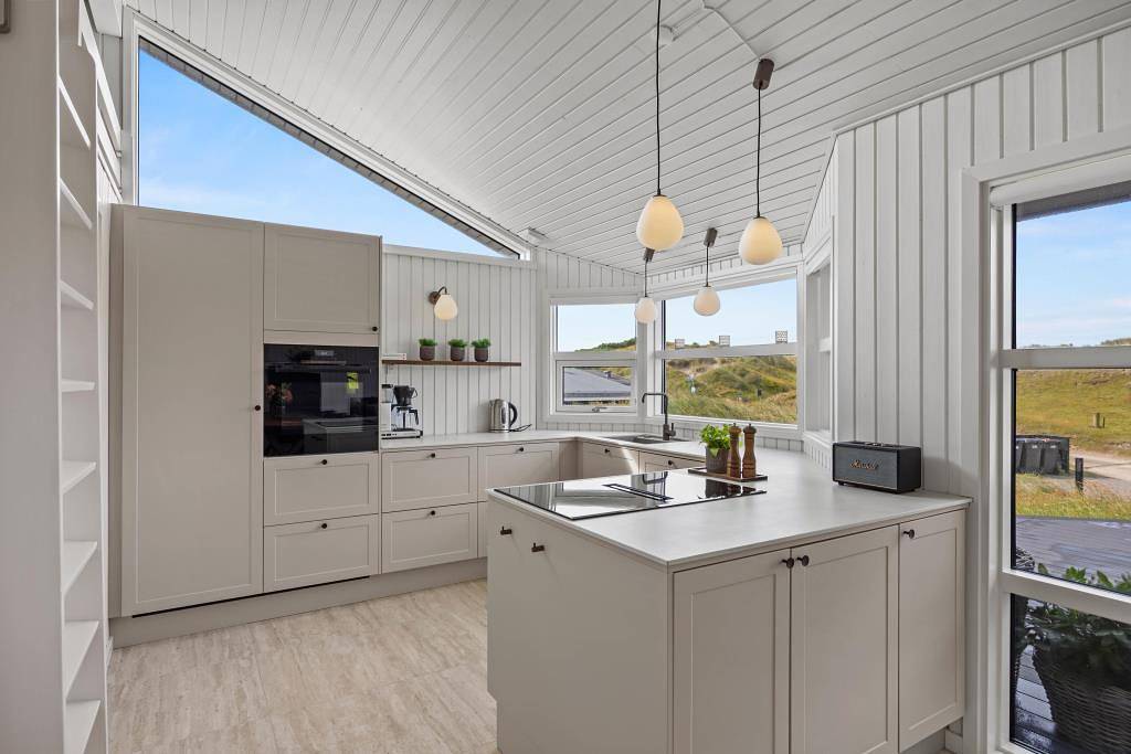 Beautiful holiday home with sauna & panoramic views - front-line dunes in Nordby, Rindby