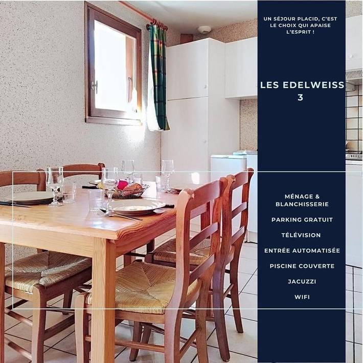 Appartement de vacances pour 6 personnes, avec piscine et jardin