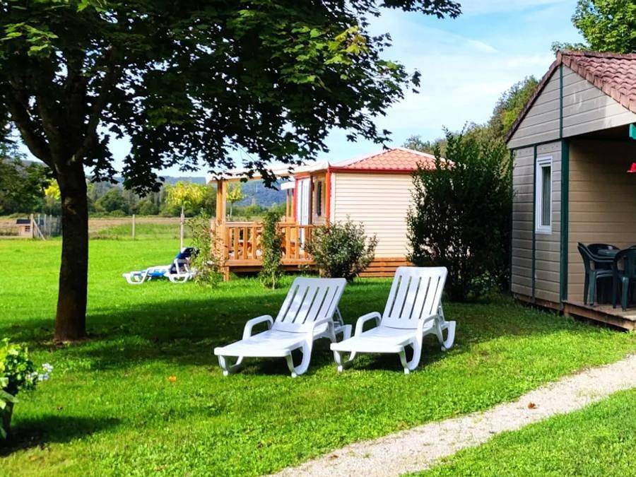 Camping Le Moulin du Bel Air - Chalet 5 persons in Saint-Germain-du-Bel-Air, Quercy