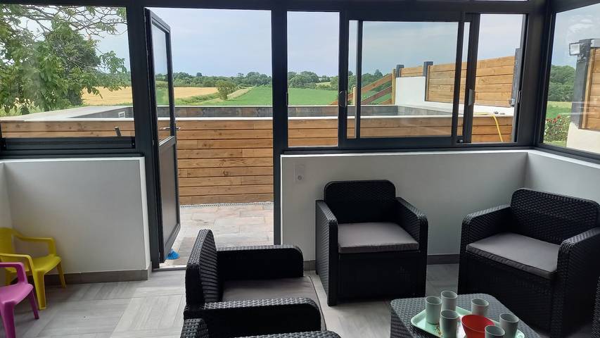 Le Hameau de L'artiste - Le Refuge, 14 pers. piscina, ampliable a 8 pers. más con Le Havre in Montournais, Fontenay-le-Comte