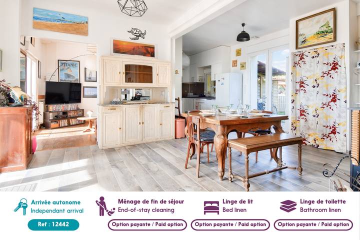 Location de vacances pour 6 personnes, avec jardin ainsi que terrasse et vue sur l’océan dans Plage Du Port Meleu Prefailles - 2