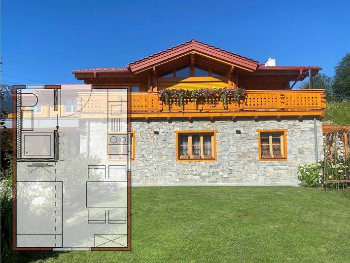 Ferienwohnung für 2 Personen, mit Terrasse und Garten sowie Ausblick in Haus