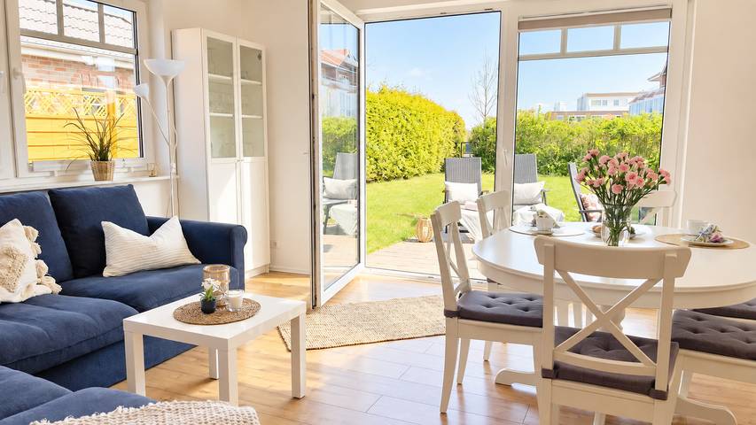 Ferienhaus für 8 Personen, mit Terrasse und Garten sowie Ausblick in Duhnen