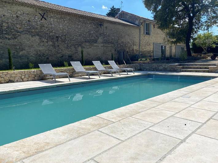 Maison de vacances pour 10 personnes, avec Terrasse ainsi que Jardin et Piscine