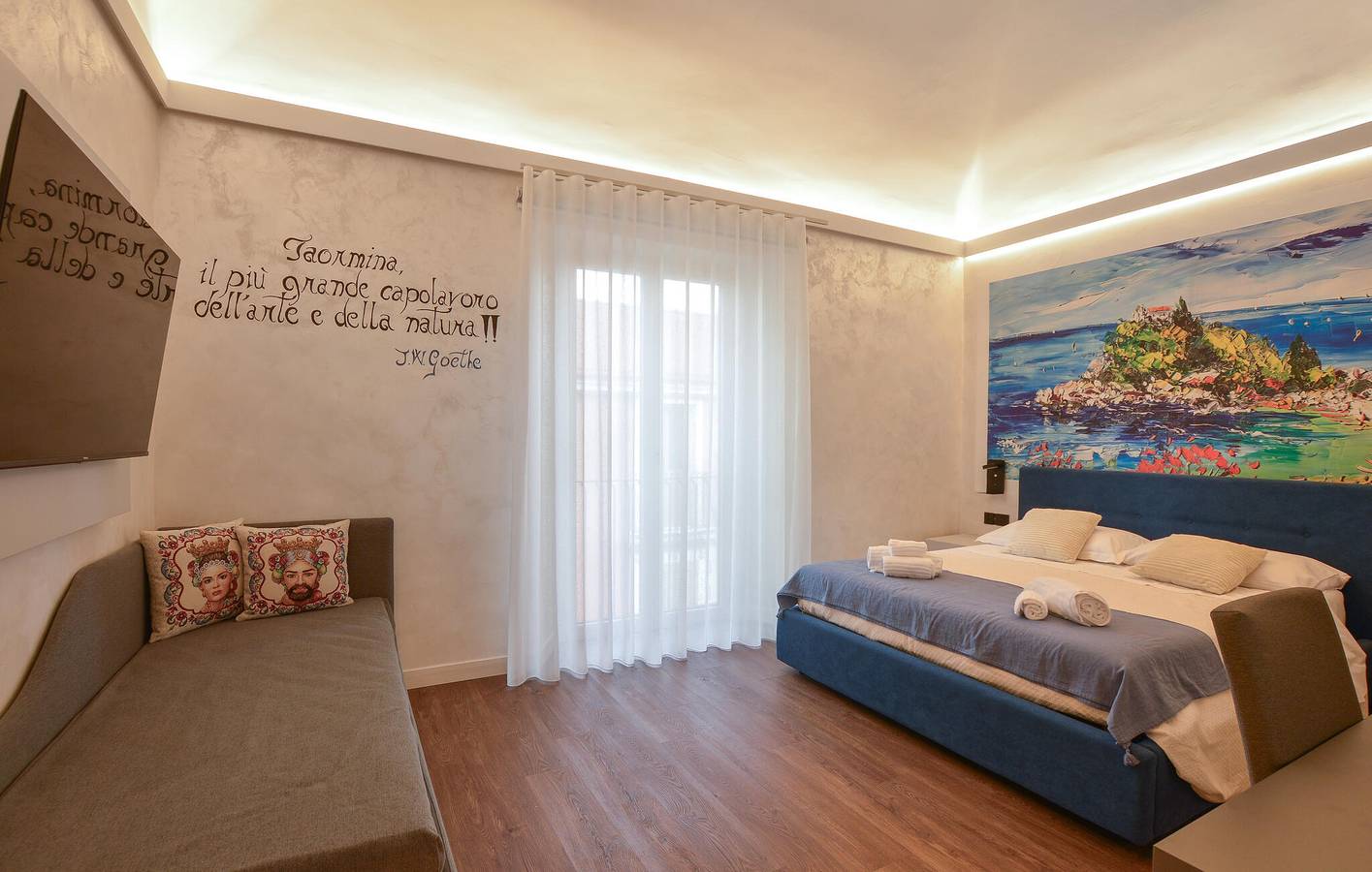 Apartamento vacacional entero, Acogedor apartamento junto a la playa con aire acondicionado y WiFi - 1 km de la playa in Taormina, Provincia de Messina