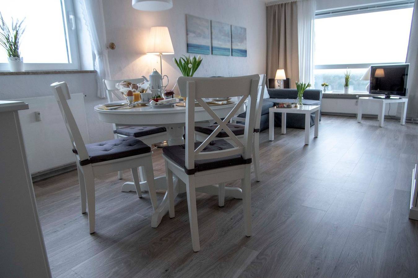 Ganze Wohnung, Fb 10.01 - Meerblick Ferienwohnung mit 2 Schlafzimmern und Schwimmbad in Sahlenburg Strand, Cuxhaven