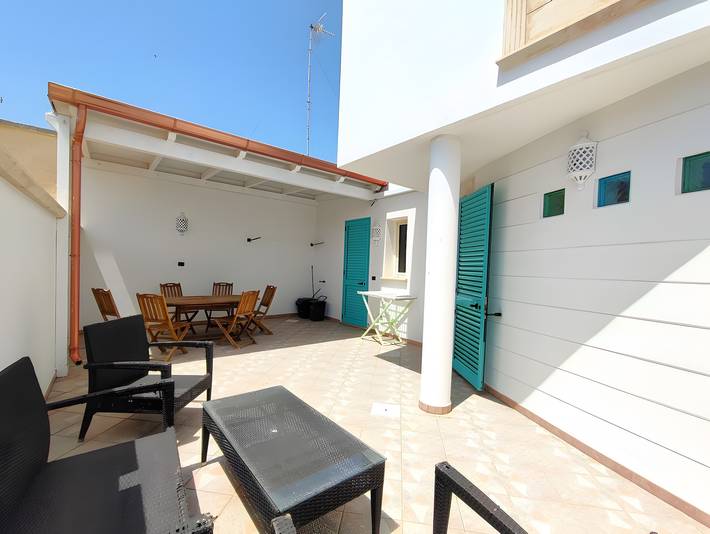 Ferienhaus 'Villetta A 200 Mt Dalle Spiagge' mit privatem Garten und Klimaanlage in Hotel Poseidone, Ugento