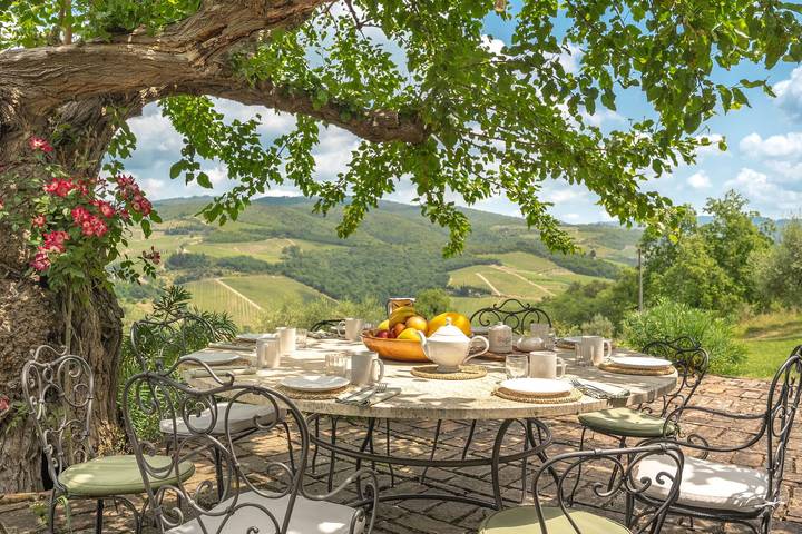 Location de vacances pour 10 personnes, avec terrasse ainsi que jardin et jacuzzi à Radda in Chianti - 2