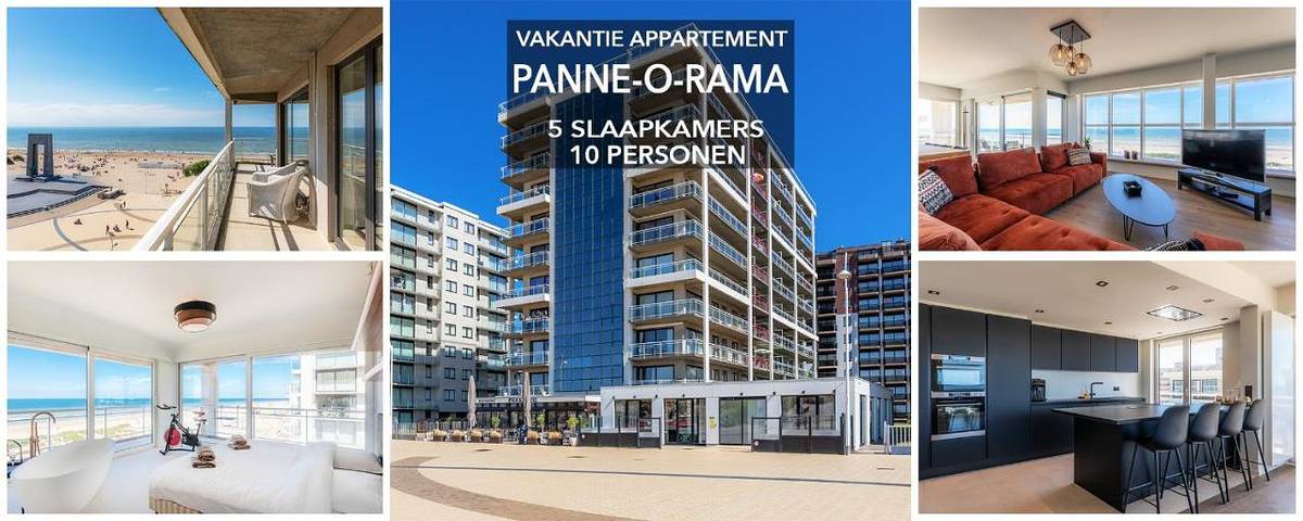 Vakantieappartement voor 10 personen, with sauna and terras as well as uitzicht in De Panne