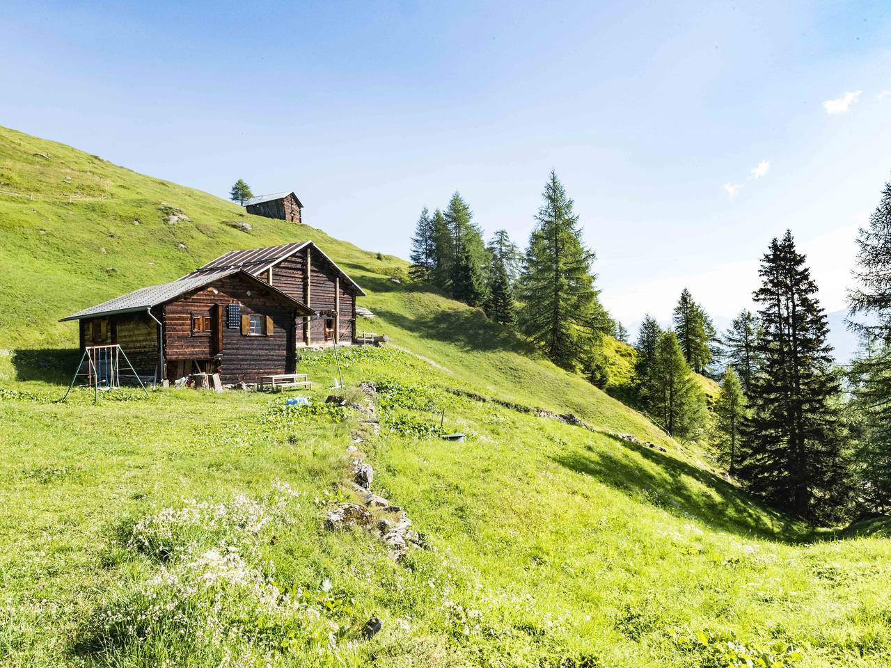 Appartement de vacances entier, Maiensäss Larasch - 5-Bett-Maiensäss in Muntogna da Schons, Rhin postérieur
