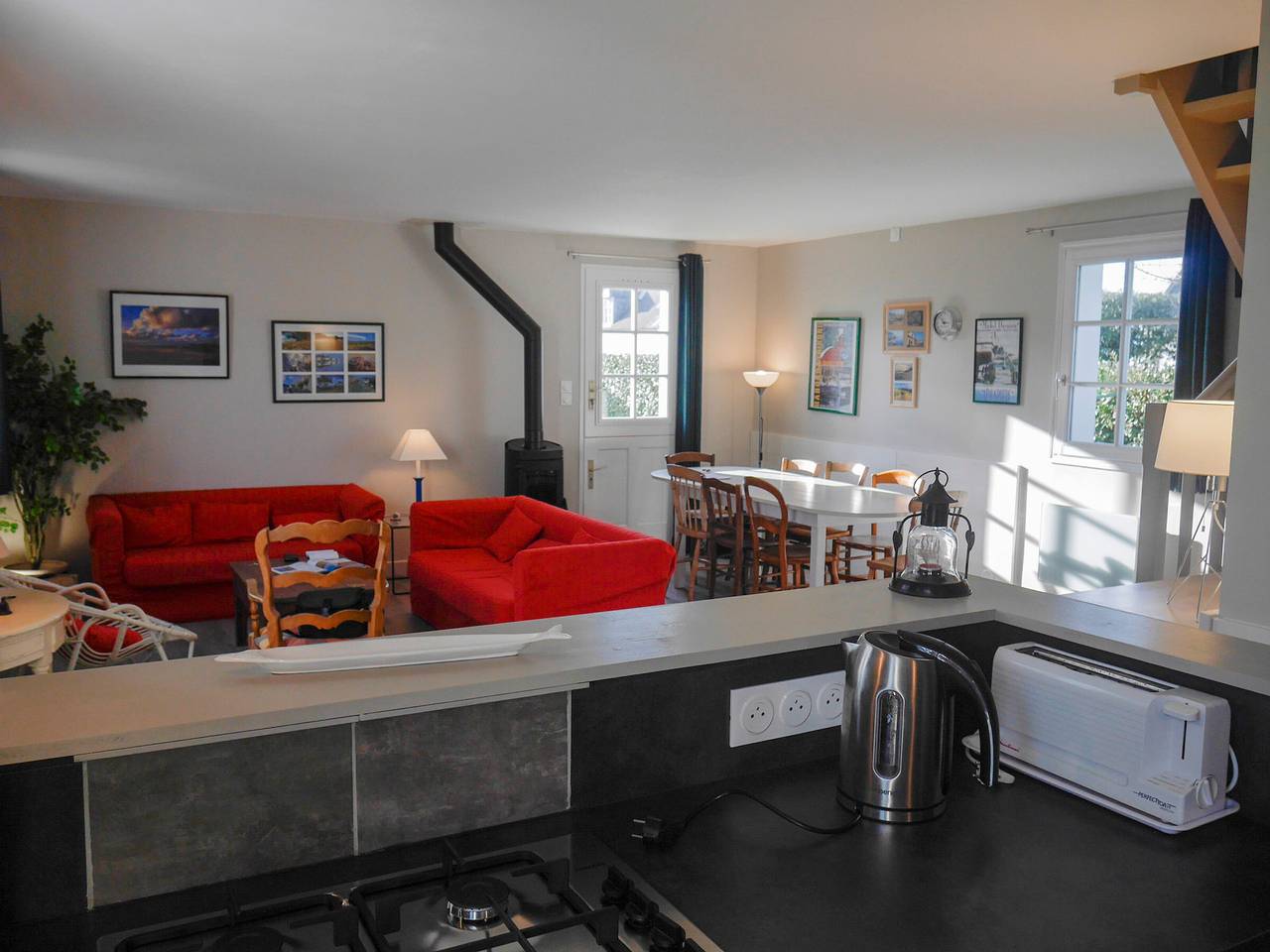 Bright house with garden in Sauzon, near beach in Sauzon, Côte des Mégalithes