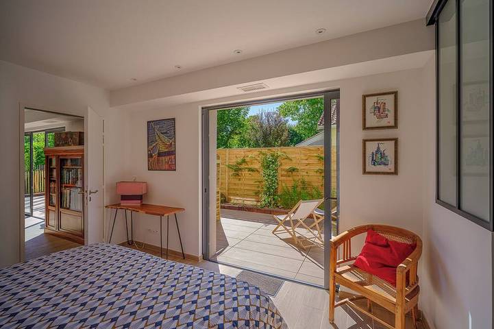 Villa familiale pour 16 avec piscine et spa à 50m de la plage in Arès, Région d'Arcachon