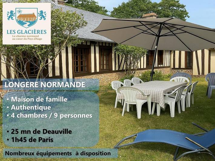 Location de vacances pour 10 personnes, avec jardin à Le Pin (Calvados)