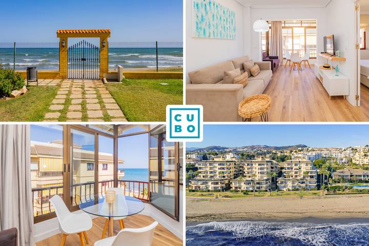 Apartamento para 4 personas, con vistas al mar además de balcón y jardín, Familias con niños en La Cala de Mijas