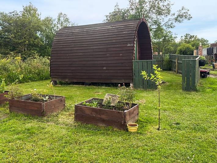 Glamping for 4 people, with garden, with pets in County Durham
