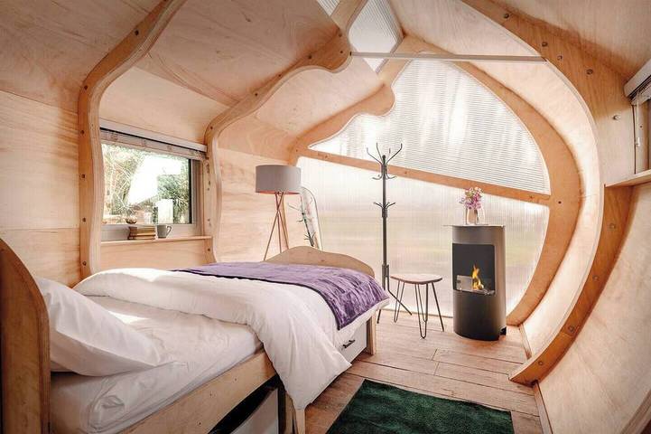 Blockhütte für 2 Personen, mit Balkon - 1