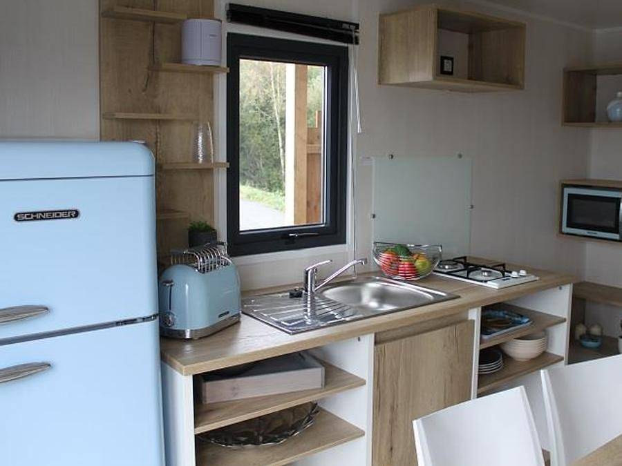 Camping Sunêlia La Source - Mobilheim 5 personen - Cabane Glamping 2Zi - 5Pers - ohne Sanitäranlagen - 22m2 in Thérondels, Aubrac