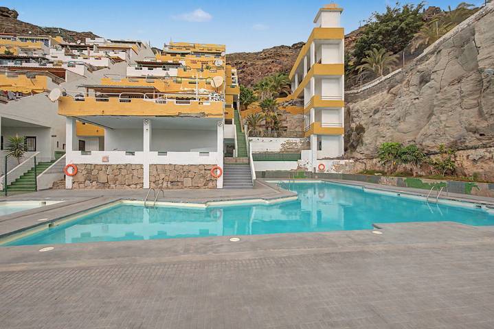 Hel lägenhet, Lägenhet för 4 Personer med barnpool in Mogán, Södra Gran Canaria