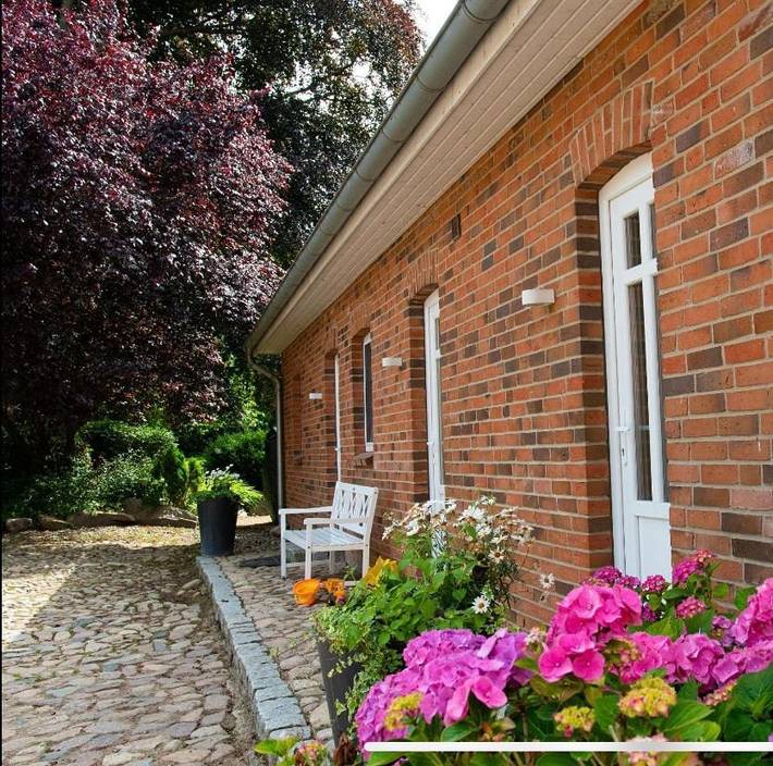 Ferienwohnung für 5 Personen, mit Balkon und Terrasse sowie Garten und Ausblick in Mohrkirch