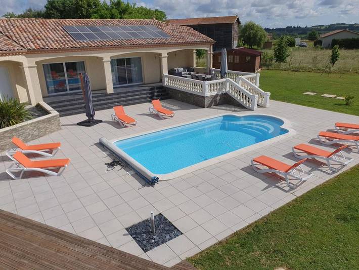Villa pour 12 personnes, avec vue et bassin pour enfant ainsi que piscine et jardin dans le Lot-et-Garonne - 3