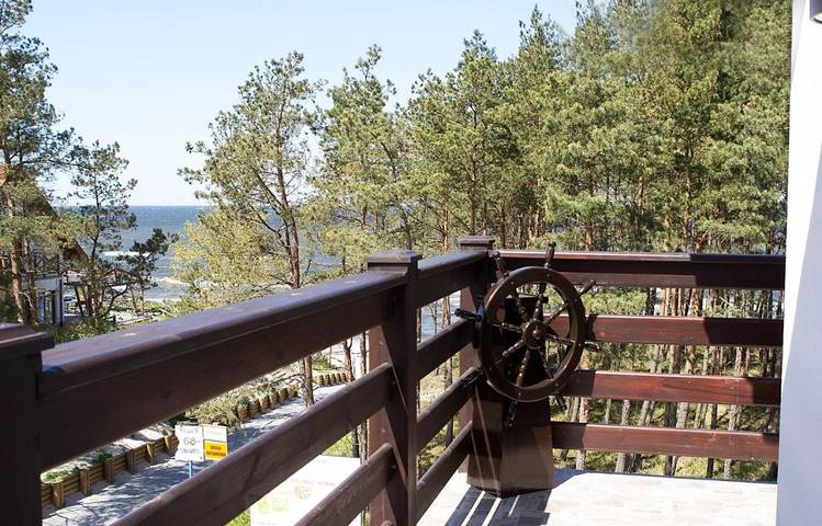 Apartament wakacyjny dla 2 osób, z Balkon i Taras oraz Ogród i Widok w Zalew Wiślany