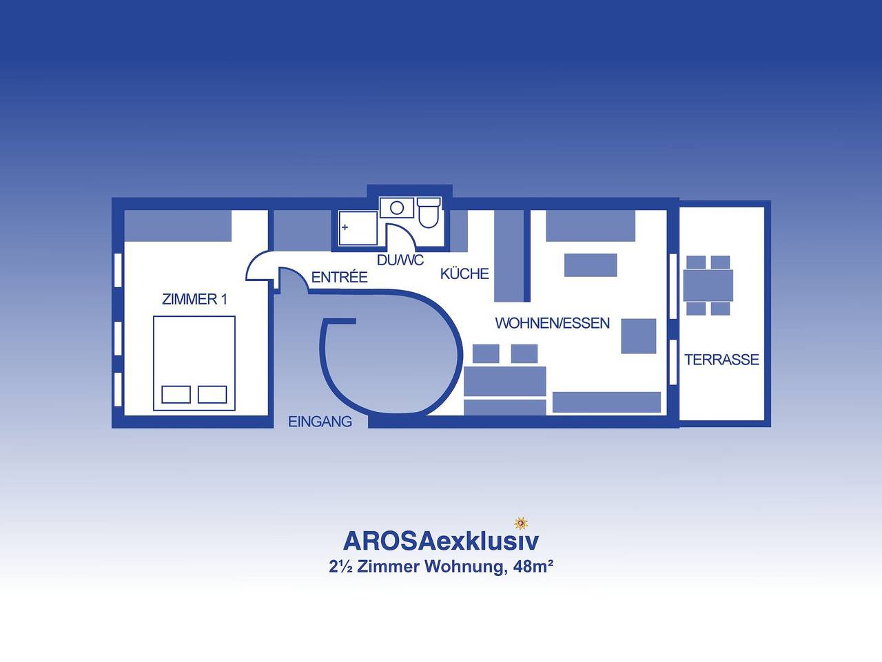 Ganze Ferienwohnung, Casa Jacuzzi - Top Ferienwohnung mit Terrasse, 1 Schlafzimmer in Arosa, Plessur Alpen