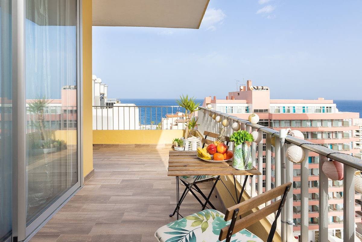 Ganze Wohnung, Ferienwohnung für 3 Personen mit Pool in Playa Martianez, Puerto de la Cruz
