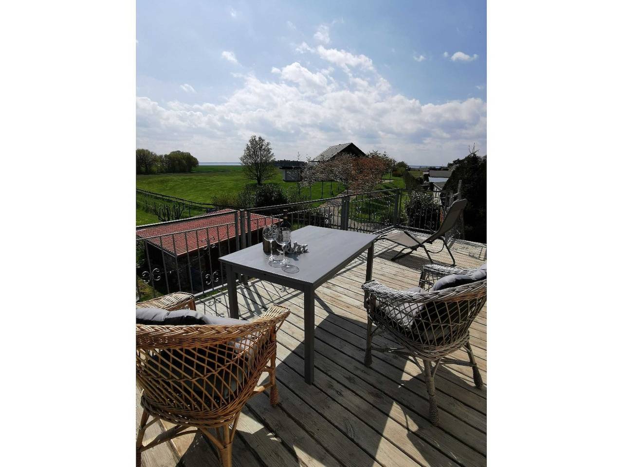 Ganze Ferienwohnung, Ferienwohnung Haffblick mit großem Balkon in Stolpe auf Usedom, Usedom