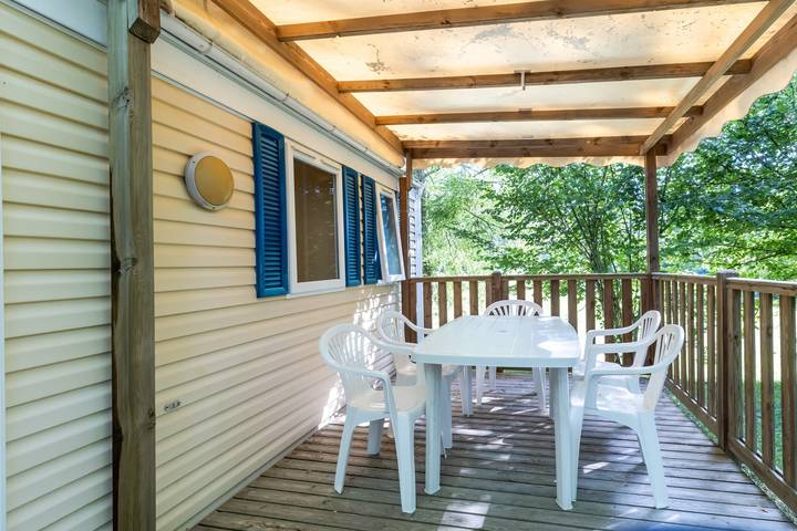 Mobil home pour 5 personnes, avec bassin pour enfant et jardin, animaux acceptés à Saint-Pompont - 2