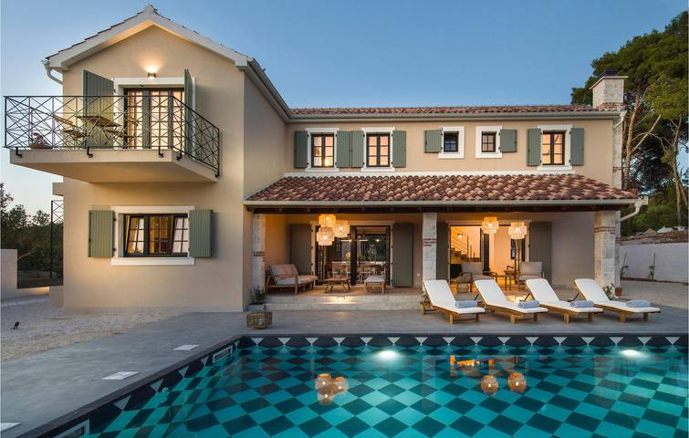 Urlaub am Meer: Gemütliches Apartment mit 1 Schlafzimmer, Pool, WLAN und atemberaubender Aussicht in Zlarin (Kroatische Adria), Dalmatinische Inseln