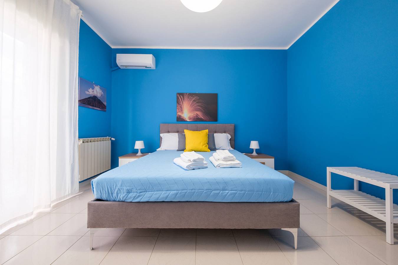 Room 'Stromboli' with Sea View, Wi-Fi and Air Conditioning in Pace del Mela, Messina provins