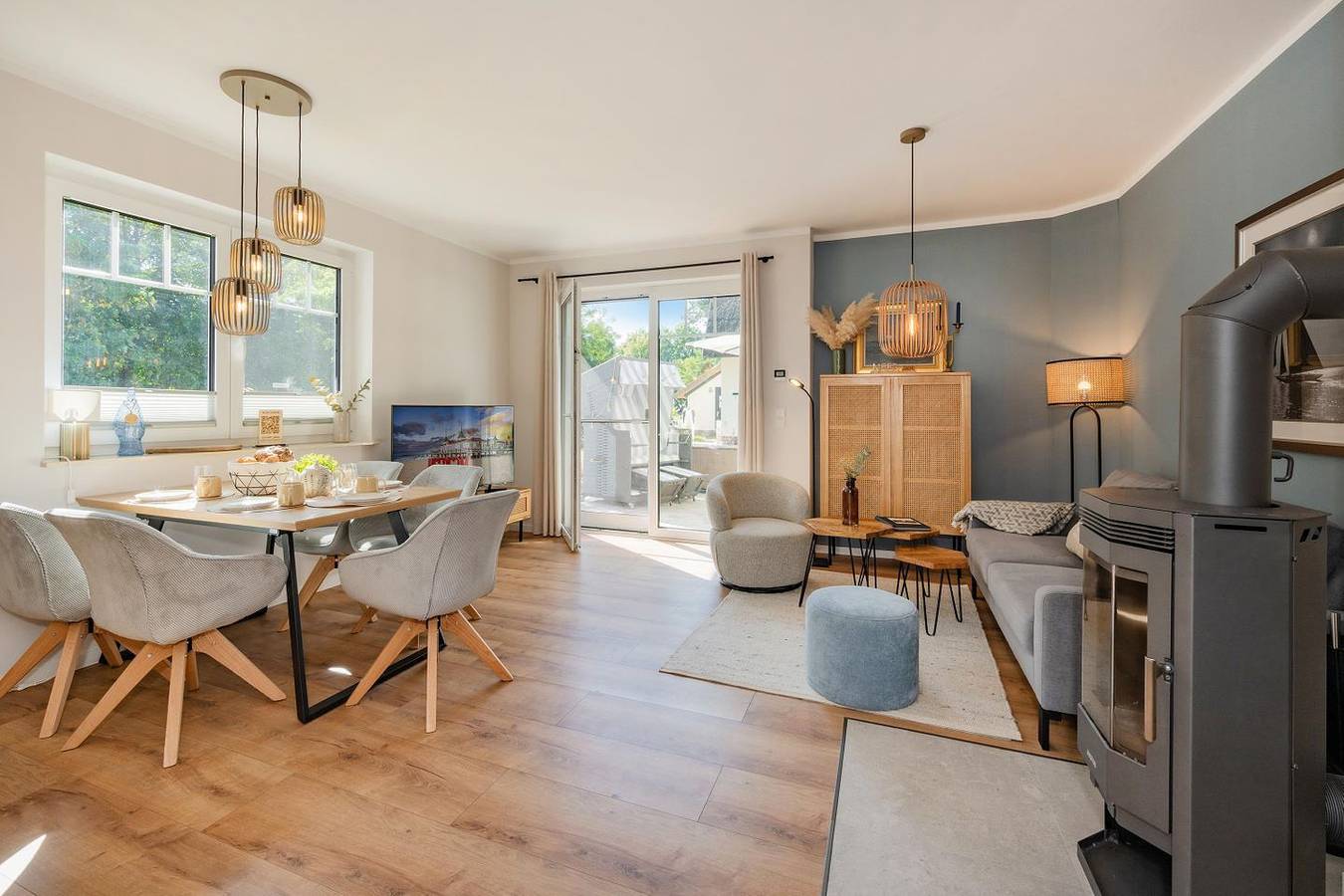 Ferienhaus Lykke Luna mit Sauna und Kamin auf Usedom in Zirchow, Usedom