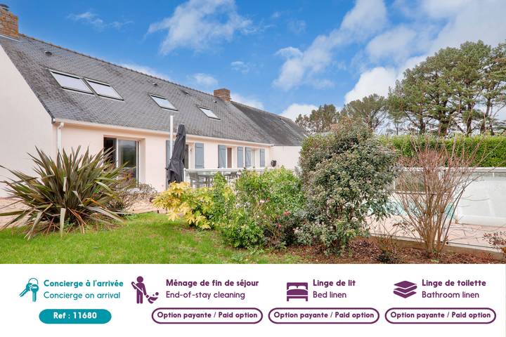 Location de vacances pour 8 personnes, avec terrasse et jardin dans Plage Tumiac - 2