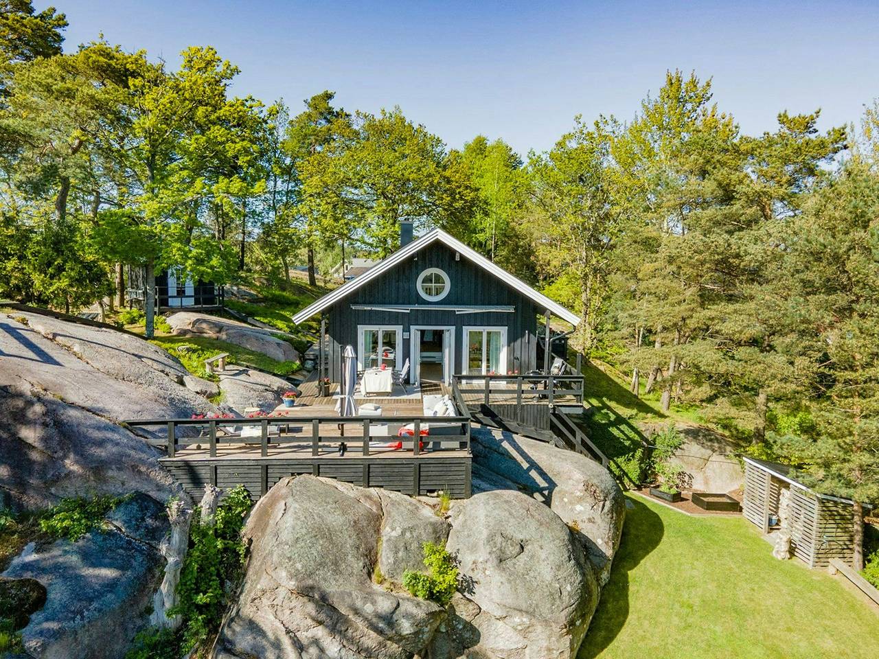 Haus in der Nähe eines Naturschutzgebiets auf der Insel Mjörn in Norra Västkusten
