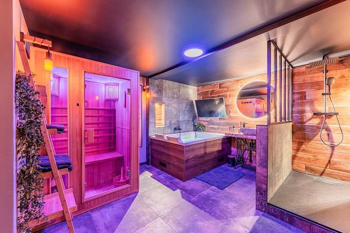 Ferienhaus für 2 Personen, mit Terrasse und Whirlpool sowie Sauna, mit Haustier - 1