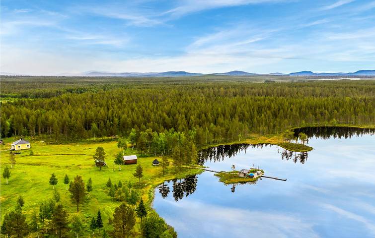 Ferienhaus für 6 Personen, mit Garten und Sauna sowie Seeblick in Lappland (Schweden)