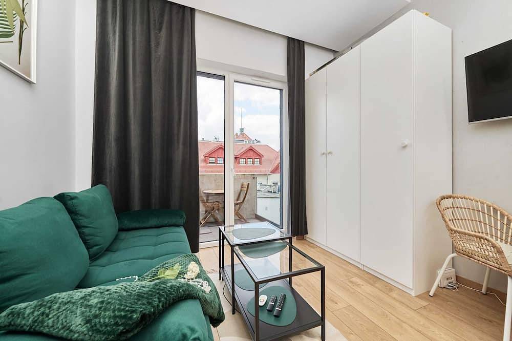 Ganze Wohnung, Funktionelles Studio mit Balkon | Nähe Odra und Zoo in Breslau, Niederschlesien