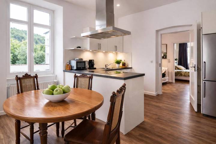 Appartement de vacances pour 3 personnes, avec vue et jardin