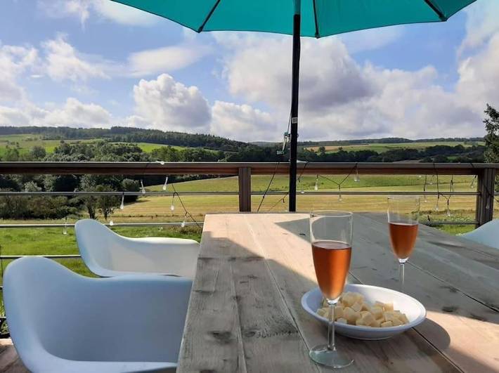 Location de vacances pour 6 personnes, avec jardin ainsi que vue et terrasse à Wellin - 2