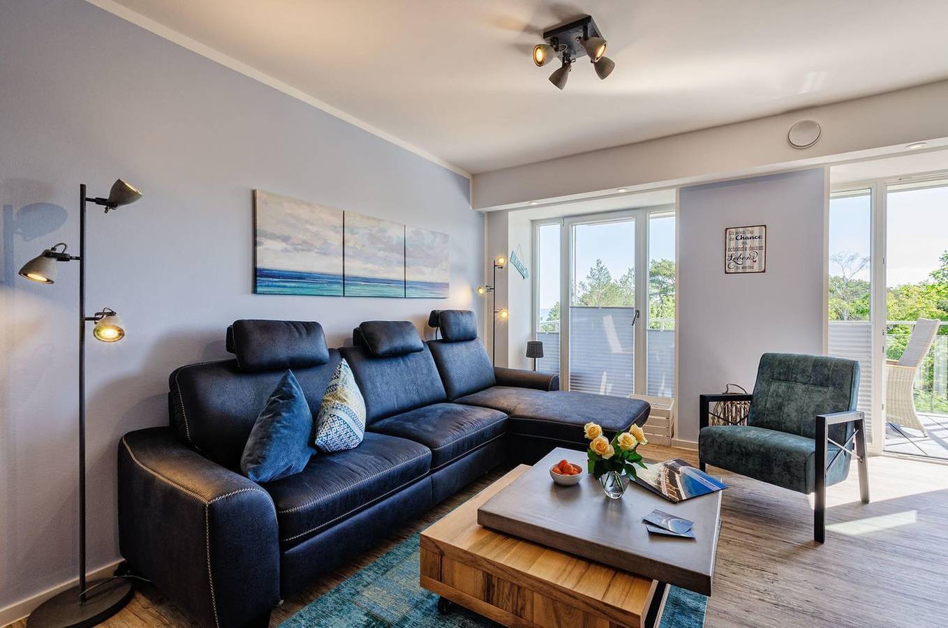 Cały apartament, Fewo Strandglück: Ferienwohnung 68m² mit Balkon, Meerblick & 2 Schlafzimmern in Prora, Binz