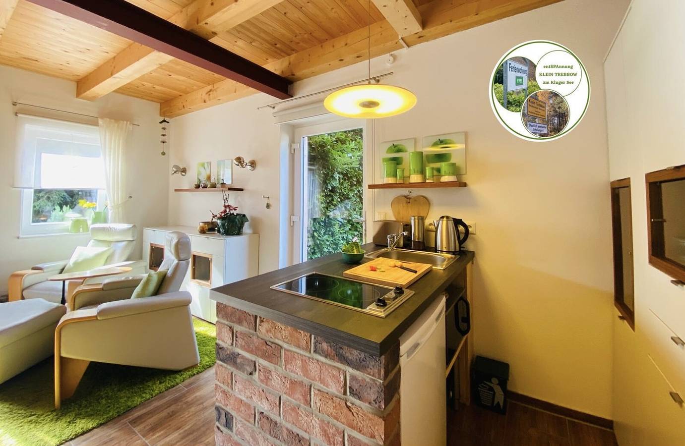 Appartement entier, Appartement "Klein Trebbow" avec terrasse privée, jardin privé et Wi-Fi in Neustrelitz, Mecklenburg-Strelitz